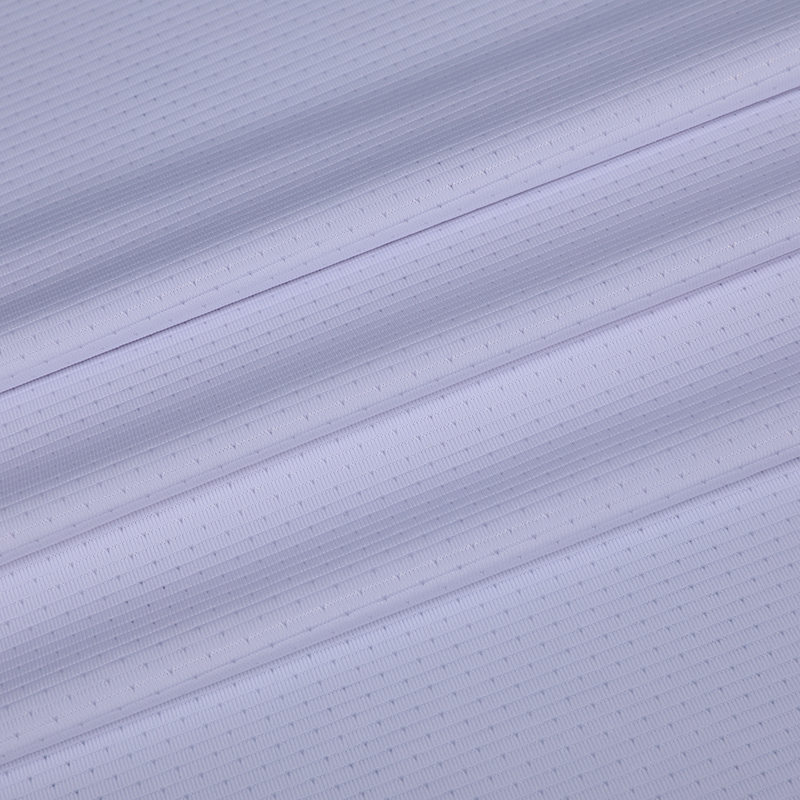 BPJ1437 ผ้าแนวนอนสีขาวเข็มตา Jacquard Jacquard Polo เสื้อเชิ้ต